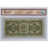 Image 2 : 1923 BCS graded, Dominion of Canada 2 dollar bill - McCavour/Saunders - R-787697 - VG10