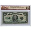 Image 1 : 1923 BCS graded, Dominion of Canada 1 dollar bill - Campbell/Sellar - D5777502 - VF25
