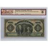 Image 1 : 1911 BCS graded, Dominion of Canada 1 dollar bill - Various/Boville - 947742N - VG8