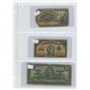 Image 1 : 3 Canadian Bills; Two Shin Plasters, One 1937 Dollar
