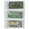Image 1 : 3 Canadian Dollars (1937, 1954, 1973)