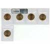 Image 2 : 5 - 2010 Sask Rough Riders sealed 1 dollar loonie coins