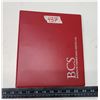 Image 1 : BCS red binder, w/ plastic bill holders