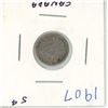 Image 2 : 1907 Canadian 5 cents; Silver
