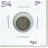 Image 1 : 1916 Canadian 5 cents; Silver