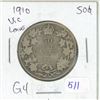 1910 Canadian Silver 50 cent coin