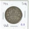 1913 Canadian silver 50 cent; George V