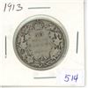 1913 Canadian silver 50 cent; George V