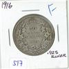 1916 Canadian silver 50 cent; George V.