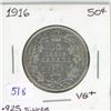 1916 Canadian silver 50 cent; George V.