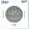 Image 1 : 1940 Canadian Silver 50cent coin