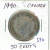 Image 1 : 1940 Canadian Silver 50cent coin