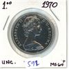 Image 1 : 1970 Canadian 1 dollar coin Manitoba UNC