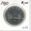 1980 Canadian 1 dollar coin