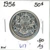 1956 Canadian silver 50 cent coin