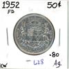 1952 Canadian Silver 50 cent coin