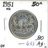 1951 Canadian silver 50 cent coin