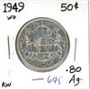 1949 Canadian Silver 50 cent coin
