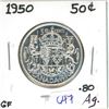 1950 Canadian Silver 50 cent coin