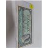 1954 Canadian replacement 1 dollar bill - Lawson/Bouey - X/F 0199767