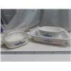 3 Corningware Blue Cornflower casserole dishes