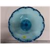 Image 3 : blue glass pedestal fruit bowl