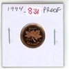 Image 1 : 1994 Canadian Small Cent. Proof-67 with Ultra Heavy Cameo. Red.