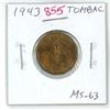 Image 1 : 1943 Tombac 5 Cents. World War II issue. The last of 2 Tombac's. MS-63. Lustrous.