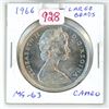 Image 1 : 1966 Large Beads Canadian Silver Dollar. MS-63 with Cameo.