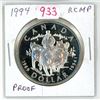 Image 1 : 1994 RCMP Dog Team Canadian Silver Dollar. Proof-67 with Ultra Heavy Cameo. Bright White.