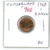 Image 1 : Switzerland. 1968 1 Rappen. BU Red.