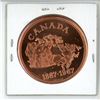 Image 2 : 1967 Moose Jaw Coin Club bronze medal. Commemorates the Centennial of Canada. Third Annual MJ Coin C