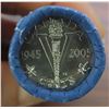 Image 2 : Roll of 40 1945 – 2005 Victory Anniversary Nickels. Unopened roll as issued by the Royal Ca
