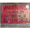 Image 1 : warning children sign