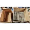 Image 2 : 2 Wooden crates - 21"x22"x12.5"H & 12"x19"x11"H