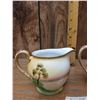 Image 3 : Vintage Nippon Porcelain Hand Painted Cream and Sugar Set