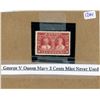 Image 1 : George V Queen Mary 3 cents stamp mint never used