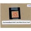 Image 1 : Newfoundland half cent stamp mint never used