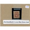 Image 1 : Newfoundland 3 cents stamp mint never used