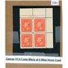 Image 1 : block of 4 George VI 4 cents stamps mint never used