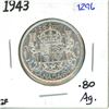 Image 1 : 1943 Canadian silver 50 cent coin