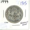 Image 1 : 1949 Canadian silver 50 cent coin