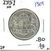 Image 1 : 1951 Canadian silver 50 cent coin