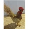 Image 2 : Vintage pair of handmade straw and feather rooster and hen statues