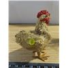 Image 3 : Vintage pair of handmade straw and feather rooster and hen statues