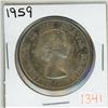 Image 1 : 1959 Canadian silver voyageur dollar