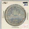 Image 1 : 1961 Canadian silver voyageur dollar