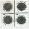 Image 2 : 4 - Canadian nickel dollars - 1974, 1981-82 & 1984