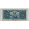 Image 2 : 1937 Canadian 5 dollar bill - Gordon/Towers - W/C 9566369