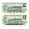 Image 5 : 5 - 1973 Canadian sequential 1 dollar bills - Lawson/Bouey - AC 4655335-39